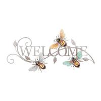 Regal Art & Gift "Welcome" Metal Bee Luster Wall Décor 