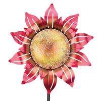 View 55" Orange Mosaic Flower Stake