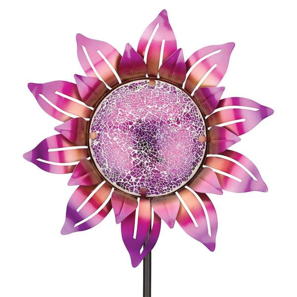 55" Purple Mosaic Flower Stake