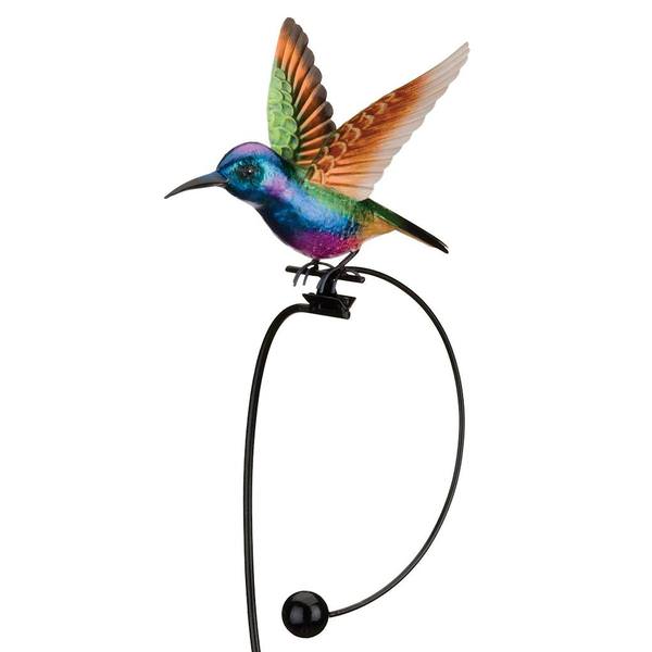 Purple Coronet Rocker Hummingbird Stake