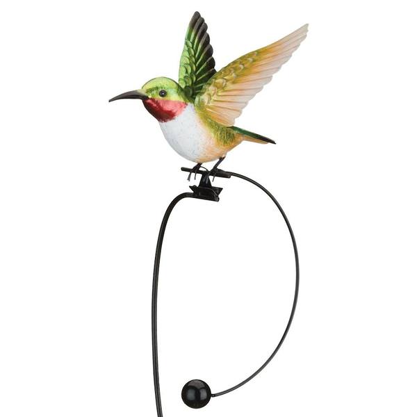 Ruby Throated Rocker Hummingbird Stake