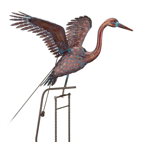 61" Rocker Stake Crane Lawn Ornament