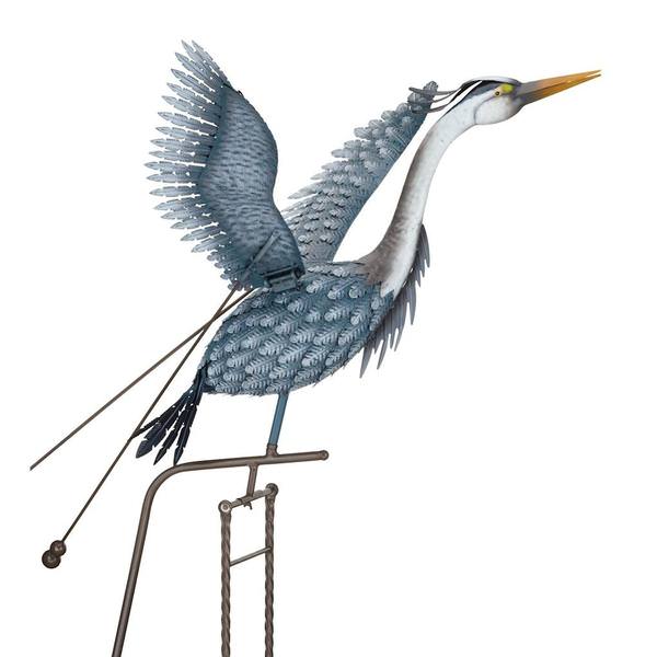 61" Rocker Stake Heron Lawn Ornament