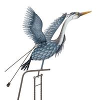 View 61" Rocker Stake Heron Lawn Ornament