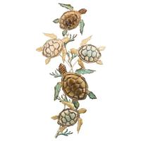 Regal Art & Gift 44" 5 Sea Turtle Wall Décor