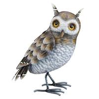 View 9" Small Grey Horned Owl Figurine
