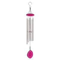 Regal Art & Gift 32" Pink Agate Aluminum/Steel/Acrylic Bird Chime
