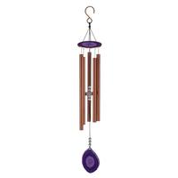 Regal Art & Gift 32" Purple Agate Aluminum/Steel/Acrylic Bird Chime