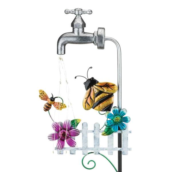 35.25" Bee Faucet Solar Stake