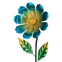View 40" Blue Flower Burst Solar Stake