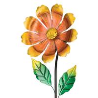 View 40" Orange Flower Burst Solar Stake