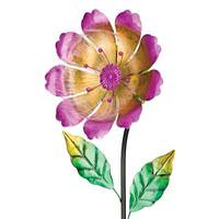 View 40" Yellow Flower Burst Solar Stake