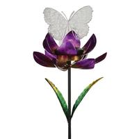 View 36" Butterfly Illusion Solar Spinner Stakes