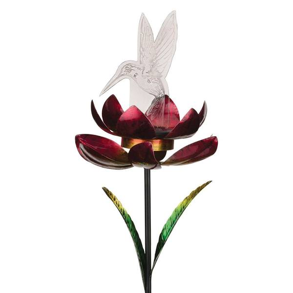 38" Hummingbird Illusion Solar Spinner Stakes