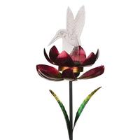 View 38" Hummingbird Illusion Solar Spinner Stakes
