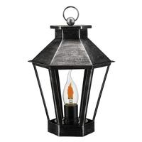 Regal Art & Gift 11.5" Pewter Flickering LED Solar Lantern