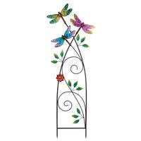 View 41.5" Dragonfly Fleur De Lis Stake