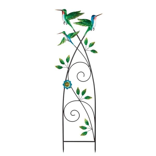 41.5" Hummingbird Fleur De Lis Stake