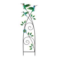 View 41.5" Hummingbird Fleur De Lis Stake