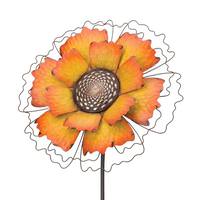 View 61" Orange Giant Rustic Flower Stake
