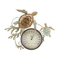 Regal Art & Gift 14" Sea Turtle Metallic Metal/Acrylic/Paper Thermometer Wall Décor