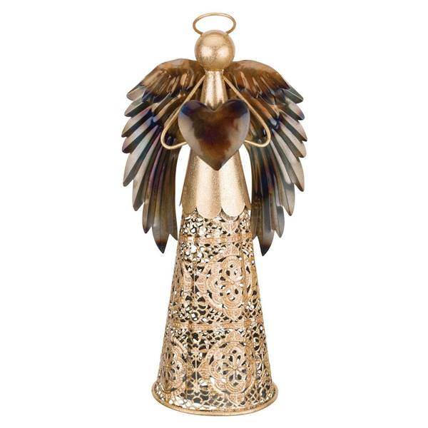 12" Metallic Angel Décor Figurine