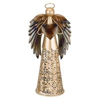View 12" Metallic Angel Décor Figurine