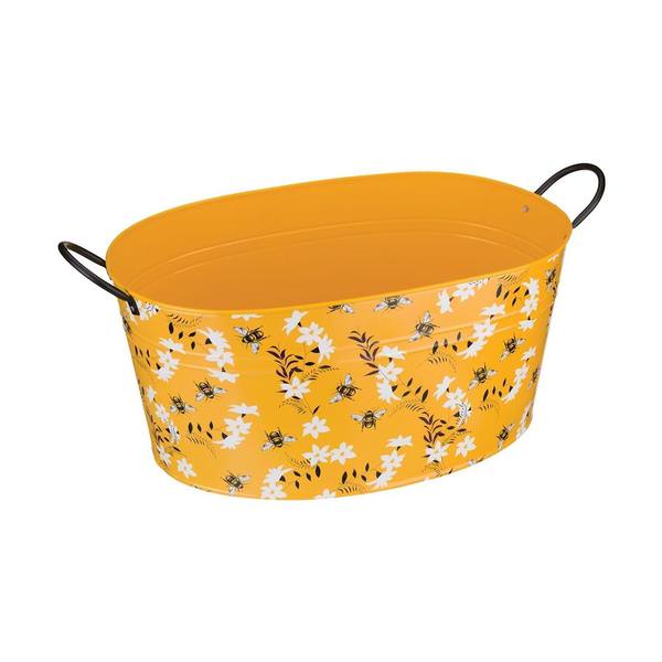 22.5" Bee Metal/Decal Paper/Wood Bucket