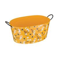 View 22.5" Bee Metal/Decal Paper/Wood Bucket