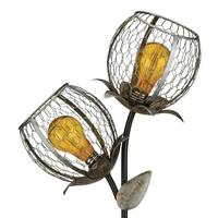 View 36" Round Edison Solar Flower Stake