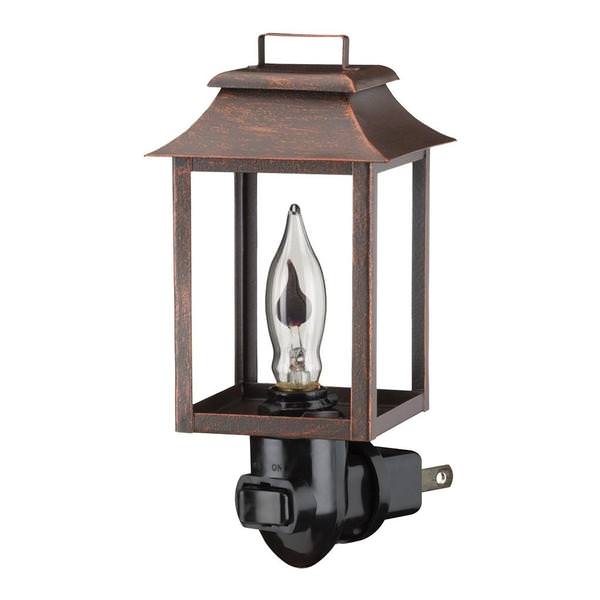 5.75" Bronze Flicker Flame Lamp Carriage