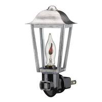 View 5.5" Silver Flicker Flame Lamp Woodland 