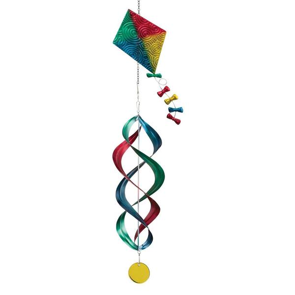 37" Rainbow Kite Hanging Wind Spinner