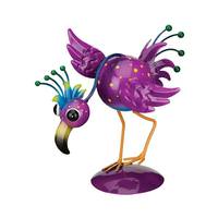 View 8.5" Down Purple Silly Bird Décor