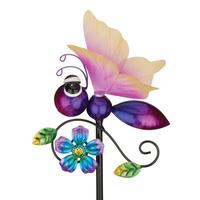Regal Art & Gift 35" Purple Butterfly Solar LED Garden Stake Decor