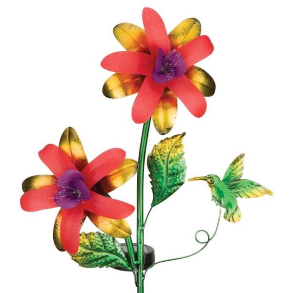Multi-Color Solar Fuchsia Garden Stake