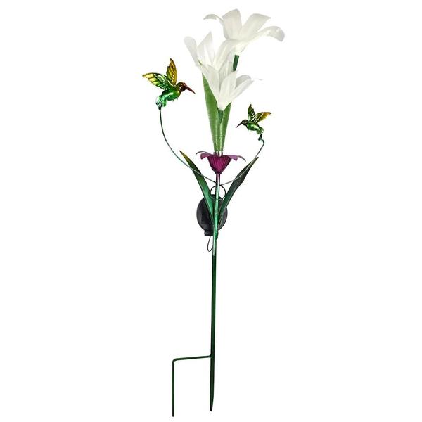 Multi-Color Solar Lily Garden Stake