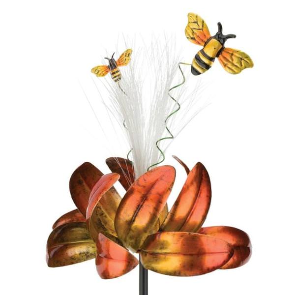 45" Yellow Bee Solar LED Garden Stake Decor