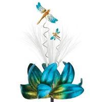 Regal Art & Gift 45" Blue Dragonfly Solar LED Garden Stake Decor