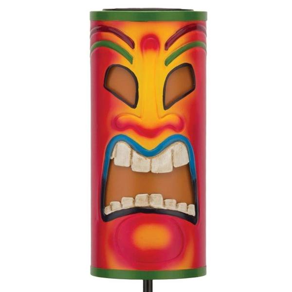 Solar Red Tiki Garden Stake