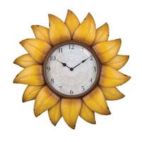 Regal Art & Gift 11" Metallic Sunflower Wall Clock