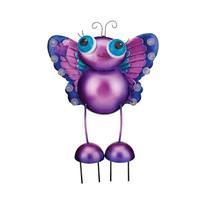 View 22.5" Purple Butterfly Solar LED Garden Stake Decor