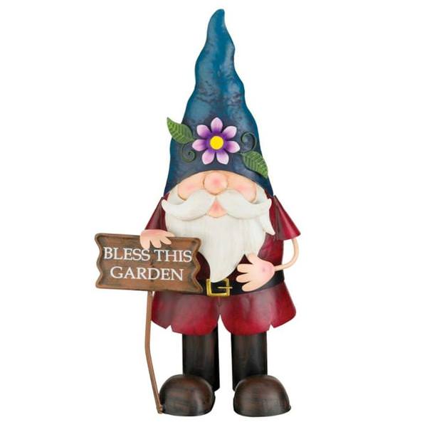 15" Gnome Bless this Garden Statue