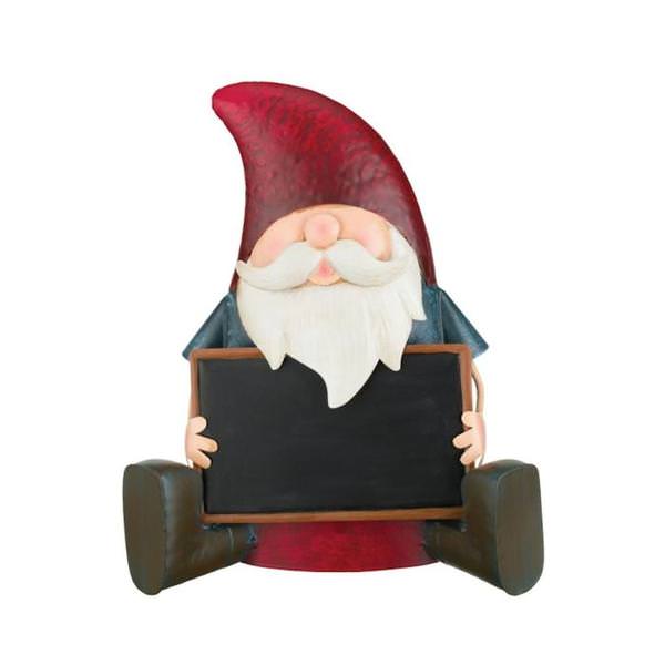 11.5" Gnome Chalk Board Statue