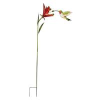 Regal Art & Gift 44" Ruby Throated Hummingbird Flower Stakes Decor