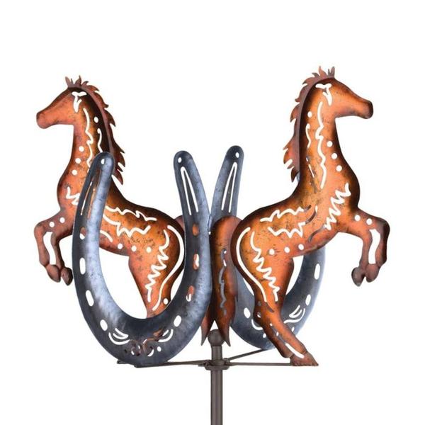 50" Copper Horse Swirls Wind Spinner