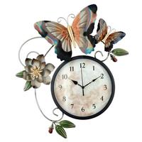 Regal Art & Gift 7" Metallic Butterfly Wall Clock