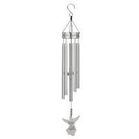Regal Art & Gift 32" Sentiment Angel Silver Chime Aluminum/Steel/Acrylic Chime