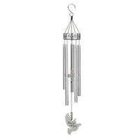 Regal Art & Gift 32" Sentiment Dove Silver Chime Aluminum/Steel/Acrylic Chime