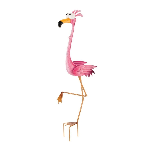 13" Goofy Flamingo Bird Stake 